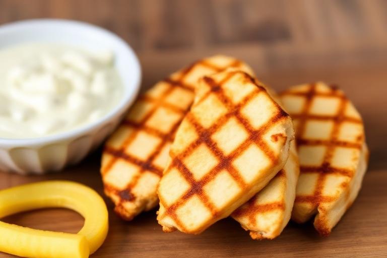 Kid-sized grilled chicken strips with a simple side, light and wholesome. 600x340.